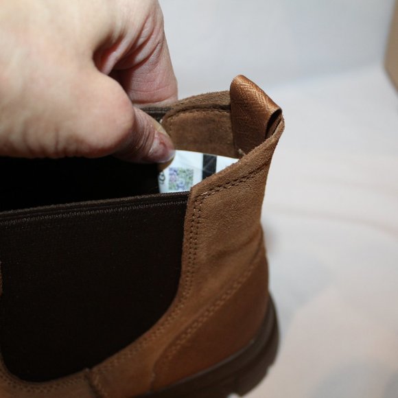 NIB UGG MEN'S‎ WATERPROOF SUEDE CHELSEA PULL ON WINTER WORK BOOTS CHESTNUT - Picture 4 of 7